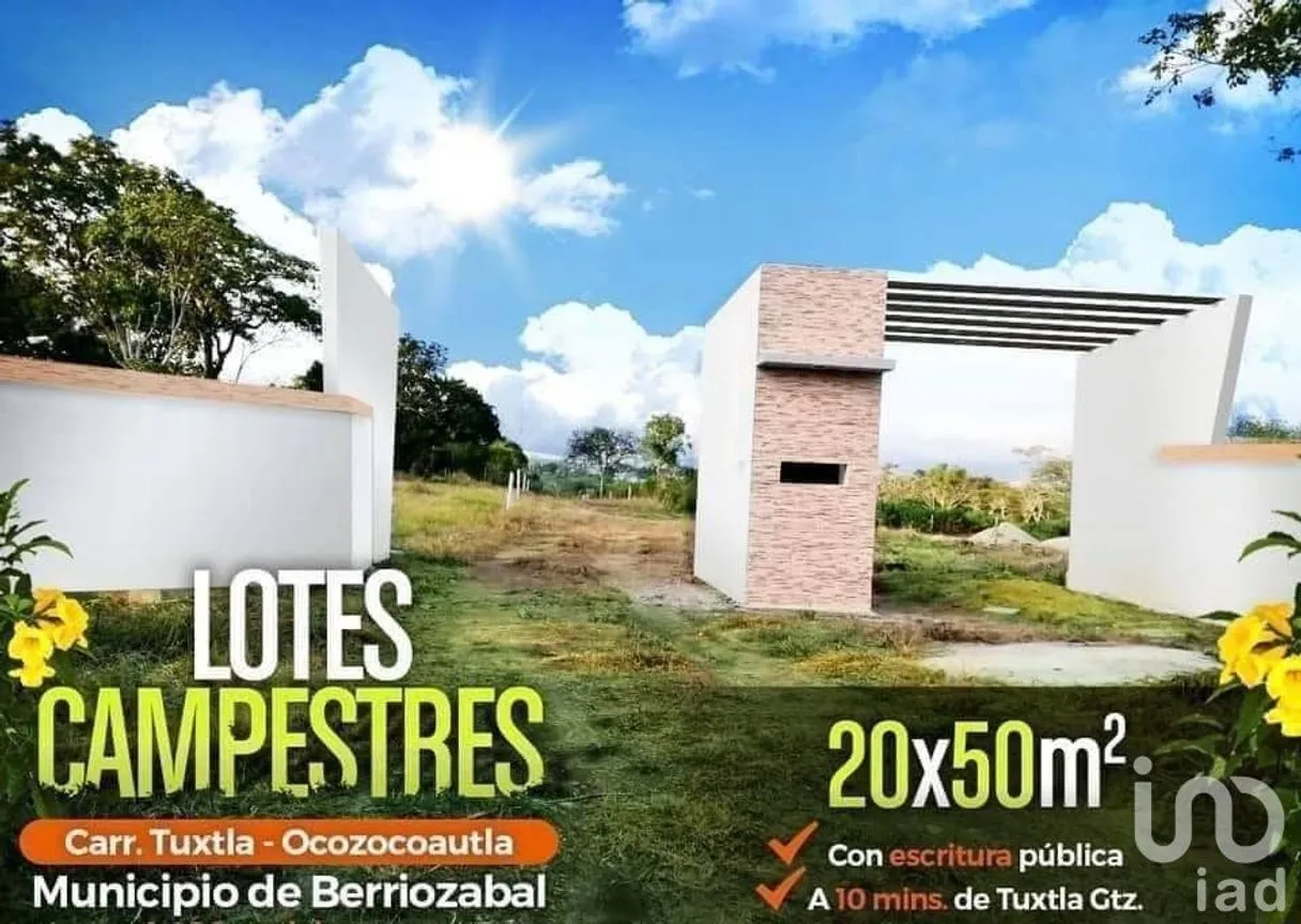 Terreno en Venta en Santa Inés, Berriozábal, Chiapas | NEX-229752 | iad México | Foto 1 de 8