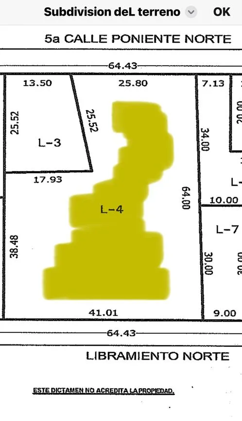 Terreno en Venta en Las Américas, Tuxtla Gutiérrez, Chiapas | NEX-279988 | iad México | Foto 7 de 7