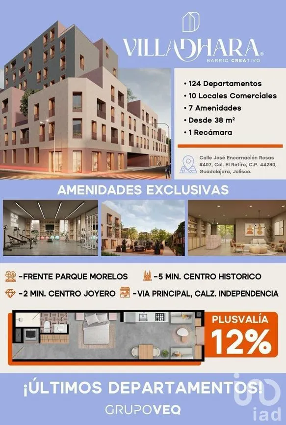 Departamento en Venta en El Retiro, Guadalajara, Jalisco | NEX-273718 | iad México | Foto 14 de 14