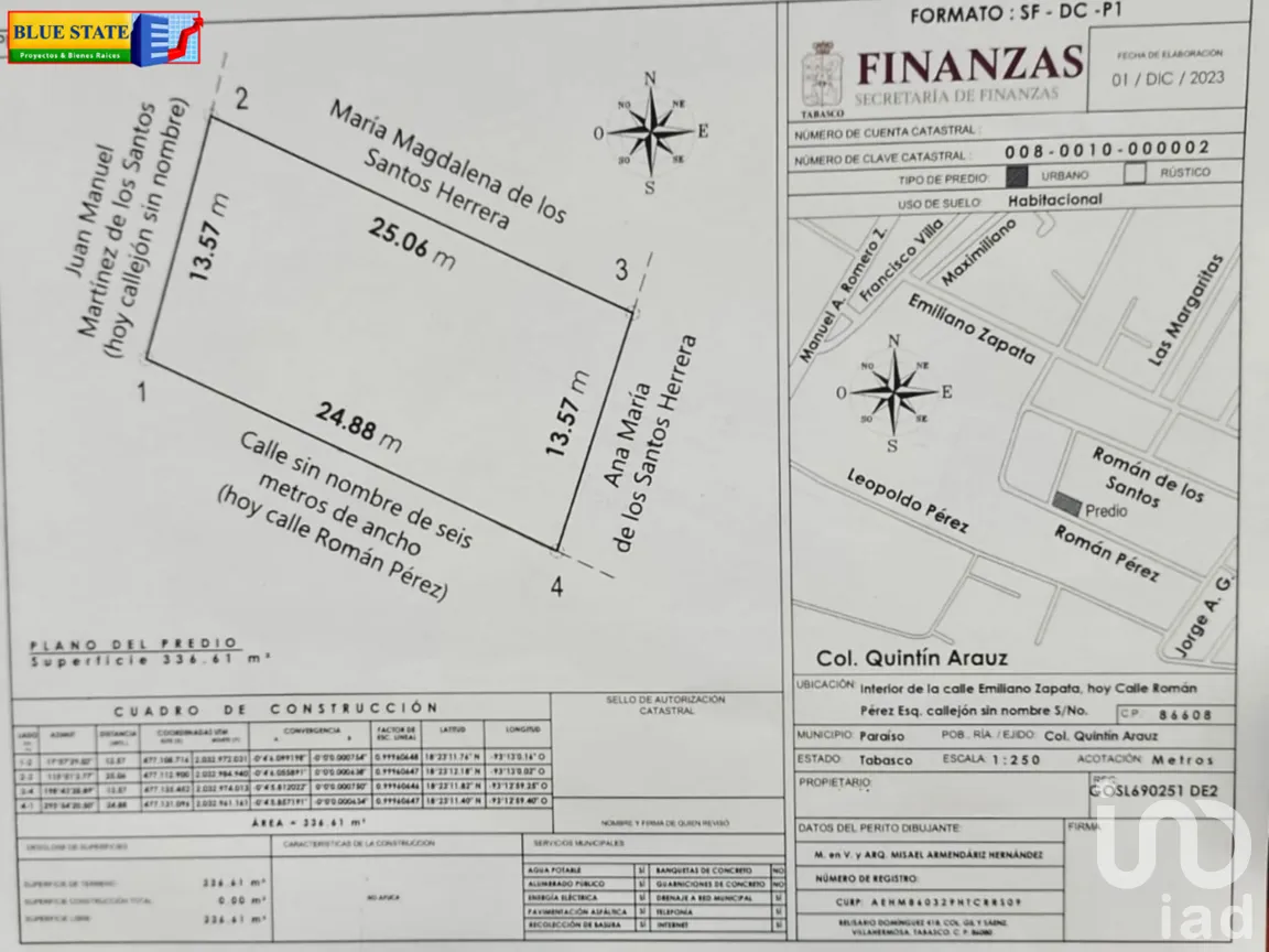 Terreno en Venta en Quintín Arauz, Paraíso, Tabasco | NEX-278474 | iad México | Foto 5 de 5
