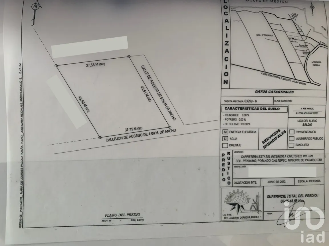 Terreno en Venta en Pénjamo, Paraíso, Tabasco | NEX-284798 | iad México | Foto 7 de 7