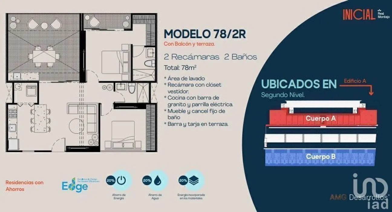 Departamento en Venta en Real Montejo, Mérida, Yucatán | NEX-227211 | iad México | Foto 8 de 9