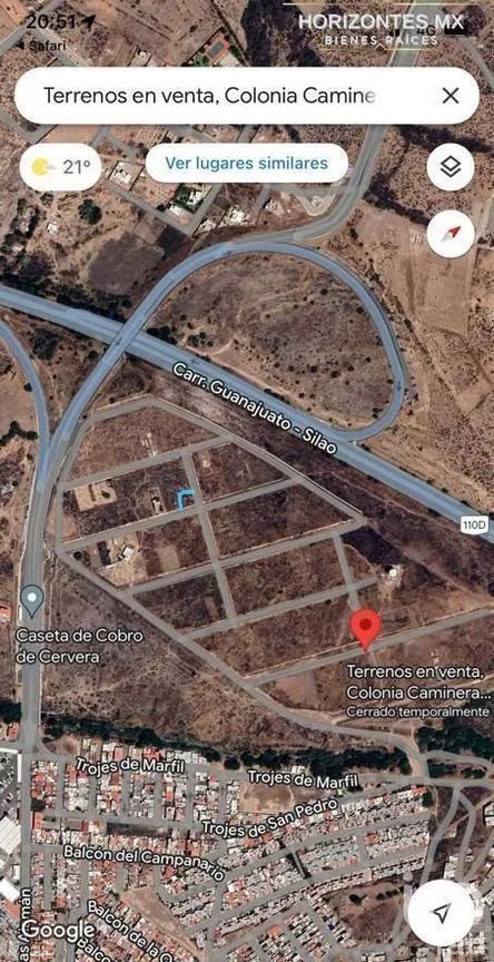 Terreno en Venta en Lomas de Cervera, Guanajuato, Guanajuato | NEX-230152 | iad México | Foto 8 de 8