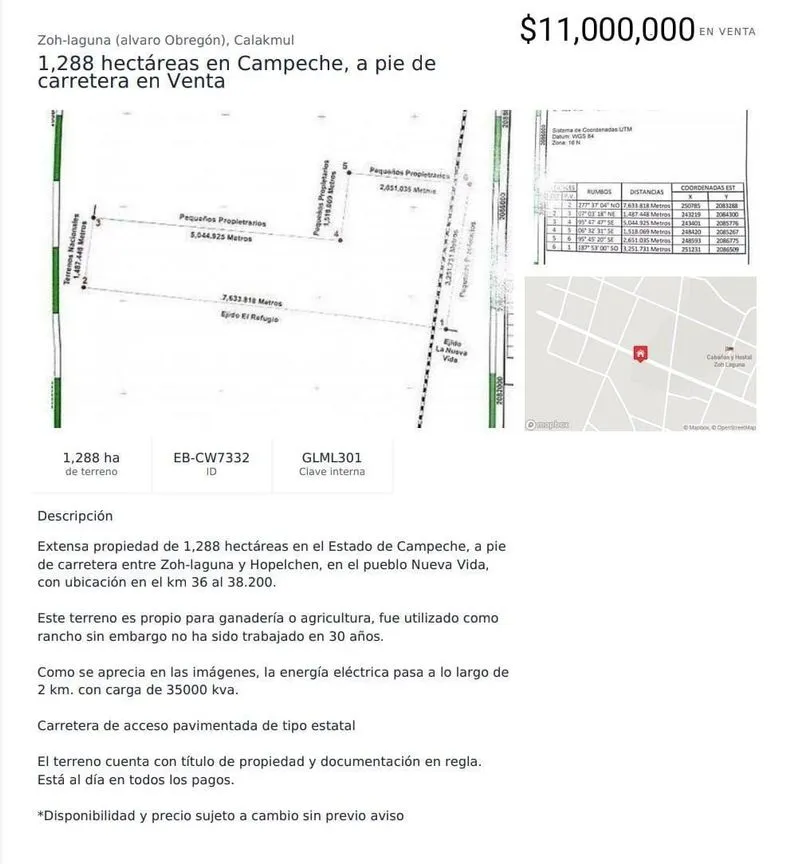 Terreno en Venta en Xpujil, Calakmul, Campeche | NEX-275265 | iad México | Foto 7 de 11