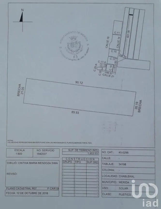 Terreno en Venta en Chablekal, Mérida, Yucatán | NEX-275356 | iad México | Foto 1 de 1