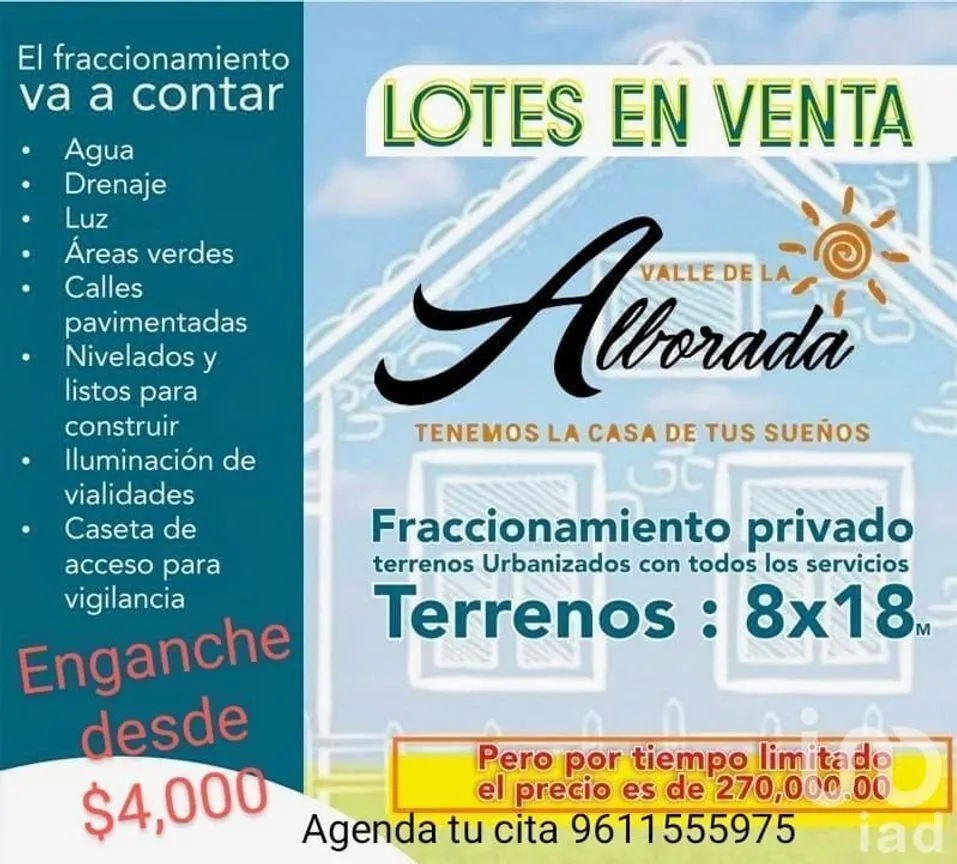 Terreno en Venta en Alborada, Tuxtla Gutiérrez, Chiapas | NEX-231593 | iad México | Foto 6 de 7