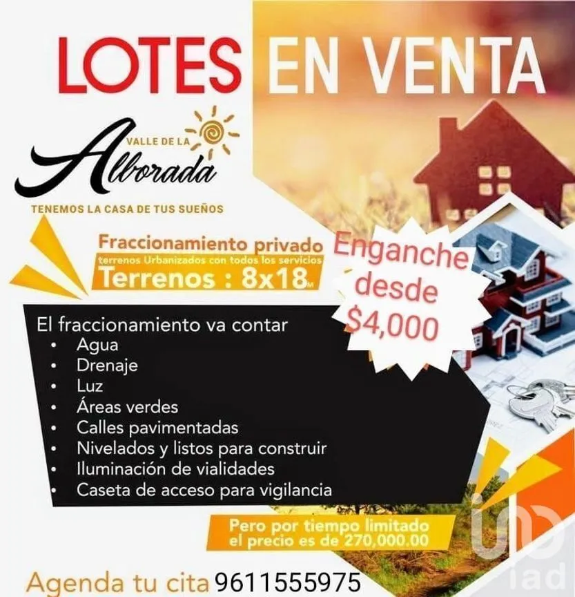 Terreno en Venta en Alborada, Tuxtla Gutiérrez, Chiapas | NEX-231593 | iad México | Foto 7 de 7