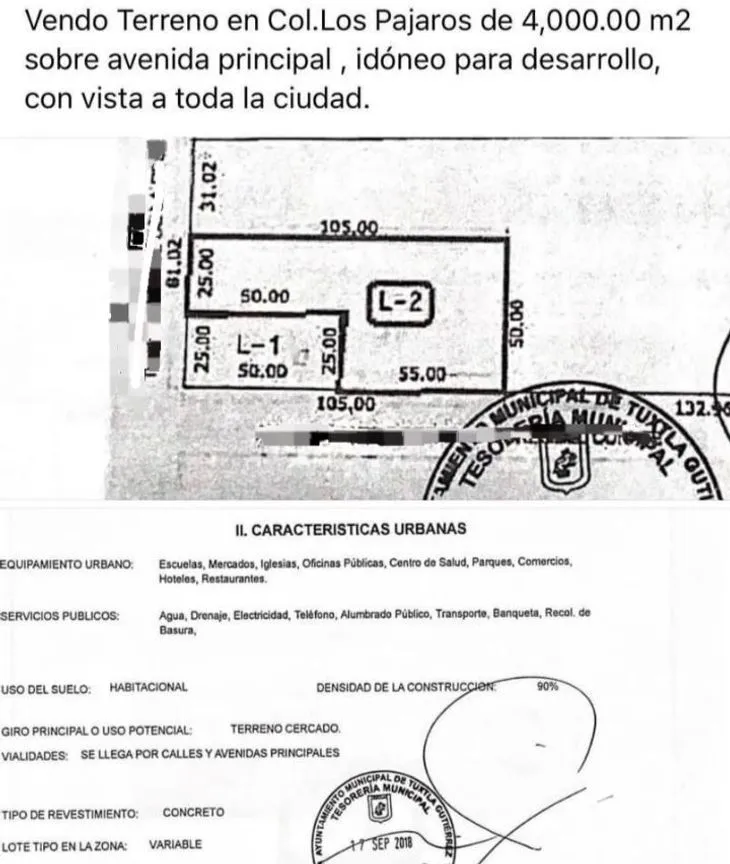 Terreno en Venta en Los Pájaros, Tuxtla Gutiérrez, Chiapas | NEX-232042 | iad México | Foto 6 de 6