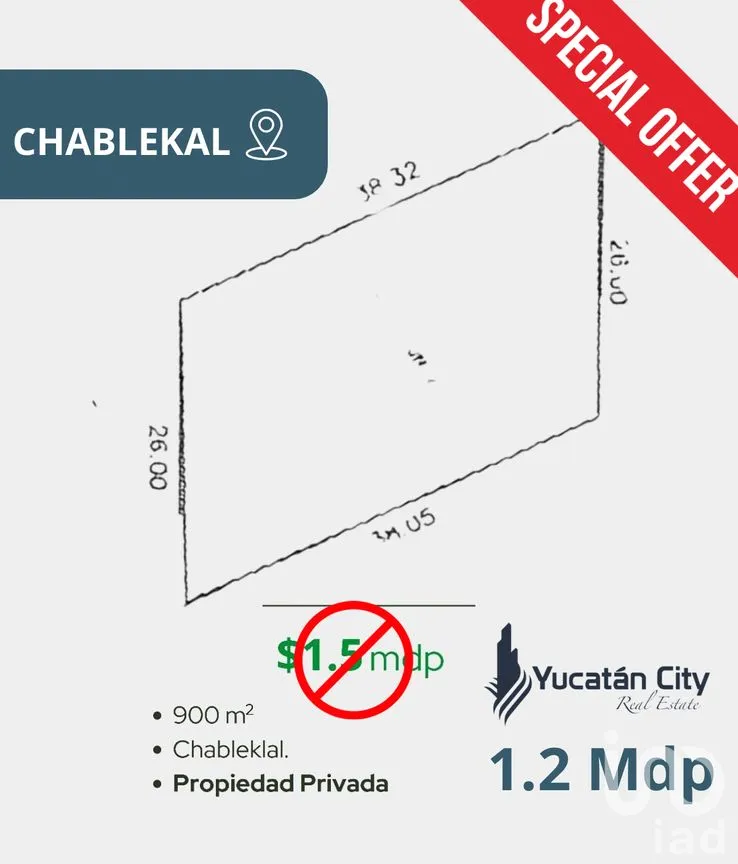 Terreno en Venta en Chablekal, Mérida, Yucatán | NEX-279280 | iad México | Foto 3 de 5
