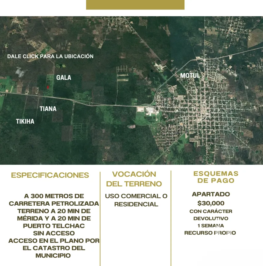 Terreno en Venta en Motul de Carrillo Puerto Centro, Motul, Yucatán | NEX-279504 | iad México | Foto 2 de 2