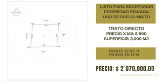 NEX-279505 - Terreno en Venta en Motul de Carrillo Puerto Centro, CP 97430, Yucatán.
