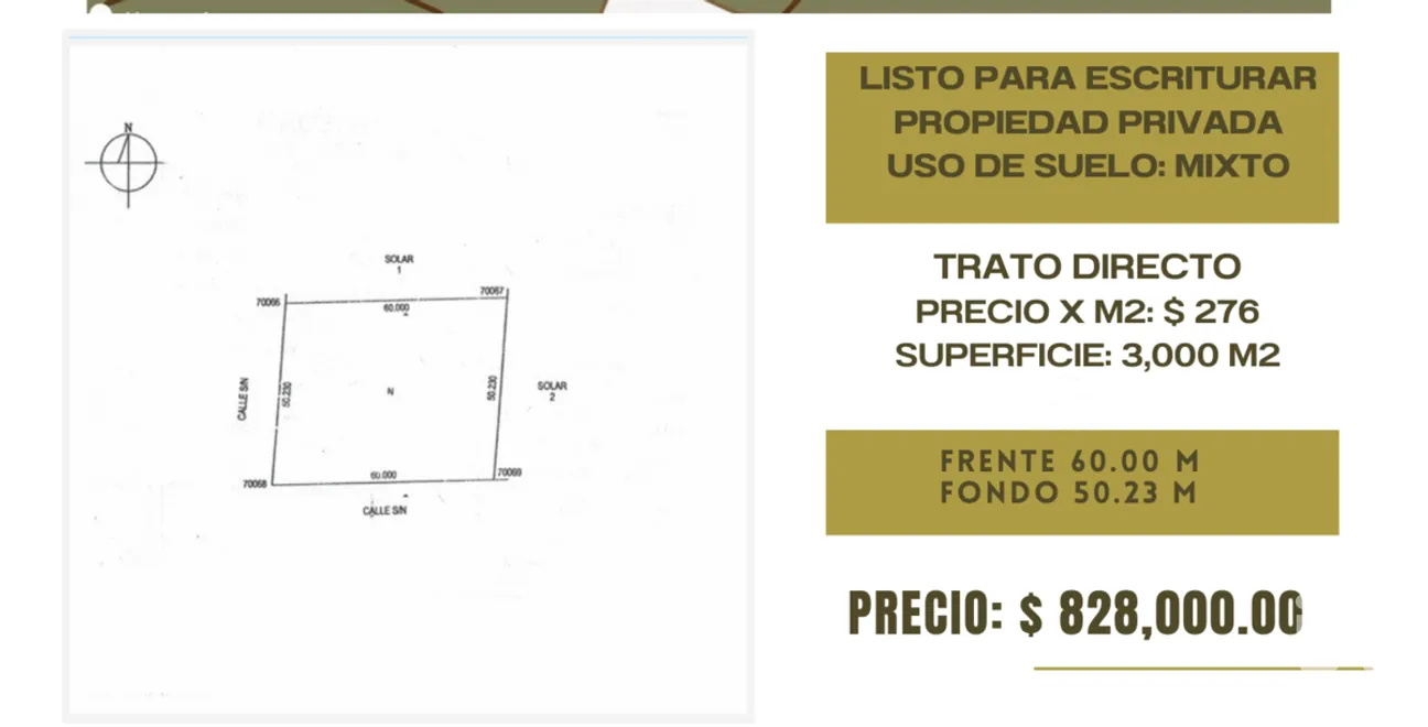 Terreno en Venta en Motul de Carrillo Puerto Centro, Motul, Yucatán | NEX-279506 | iad México | Foto 1 de 2
