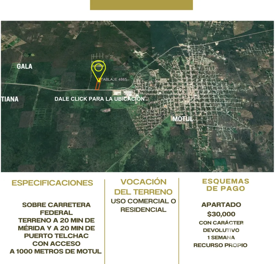 Terreno en Venta en Motul de Carrillo Puerto Centro, Motul, Yucatán | NEX-279507 | iad México | Foto 2 de 2
