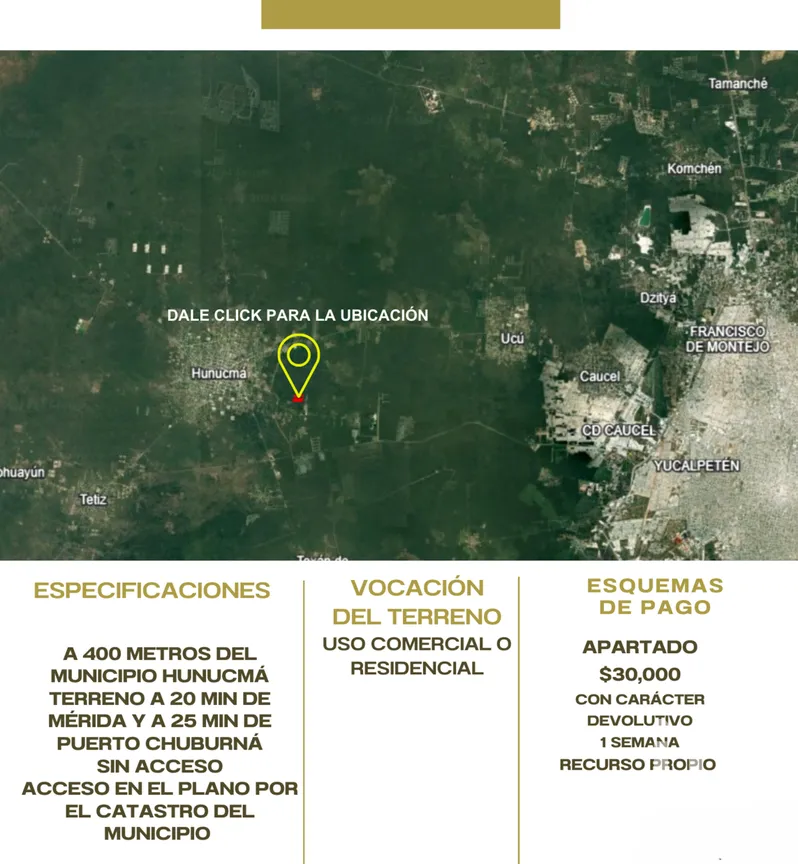Terreno en Venta en San Antonio Chel, Hunucmá, Yucatán | NEX-279510 | iad México | Foto 2 de 2