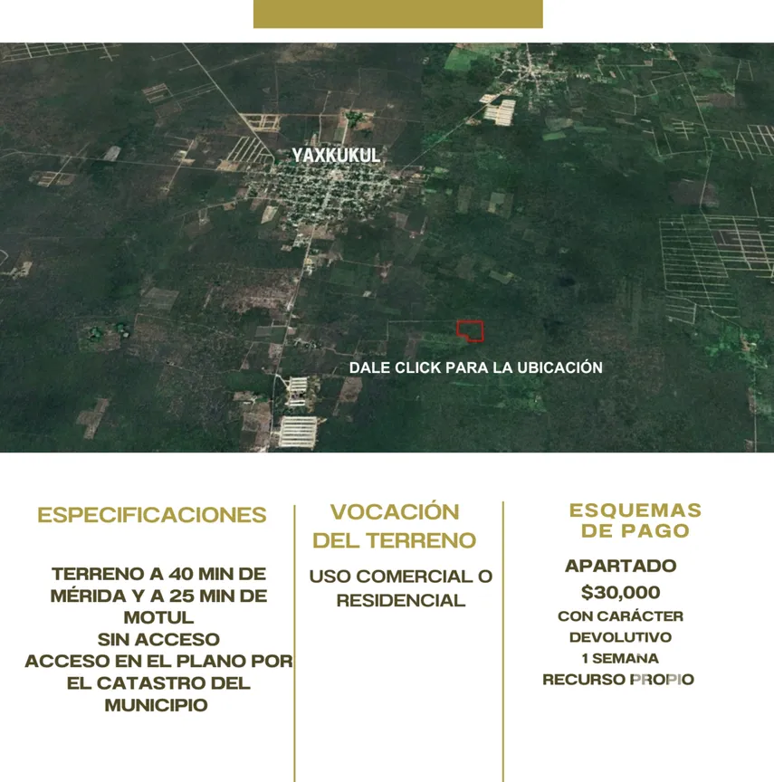Terreno en Venta en Yaxkukul, Yaxkukul, Yucatán | NEX-279519 | iad México | Foto 2 de 2