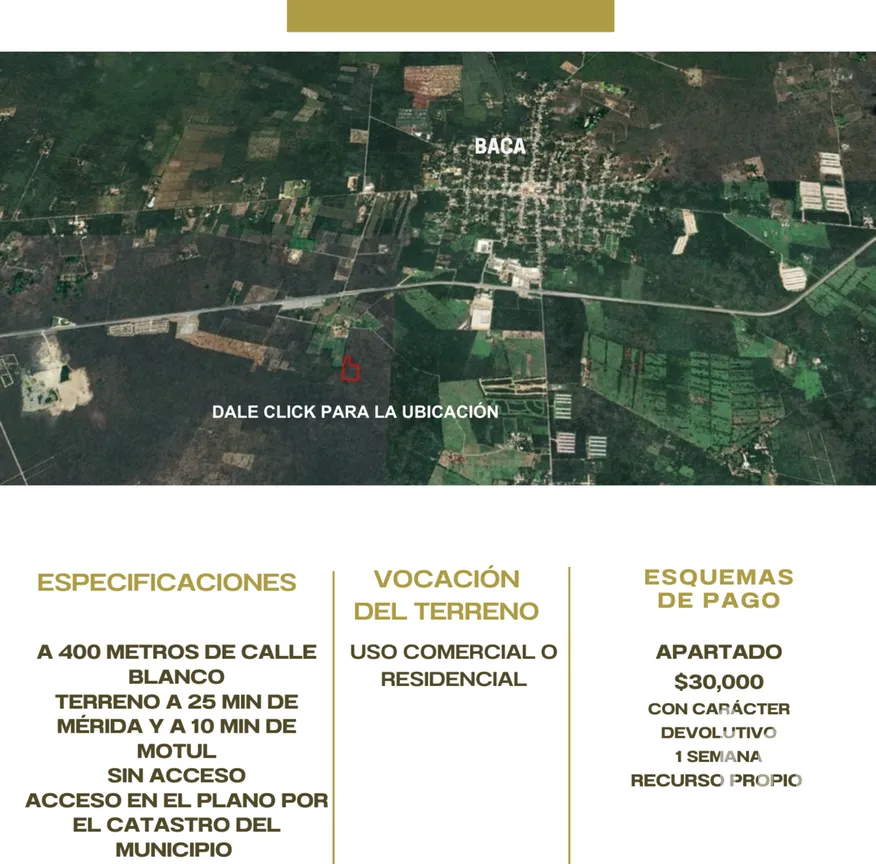 Terreno en Venta en Tixkuncheil, Baca, Yucatán | NEX-279520 | iad México | Foto 2 de 2