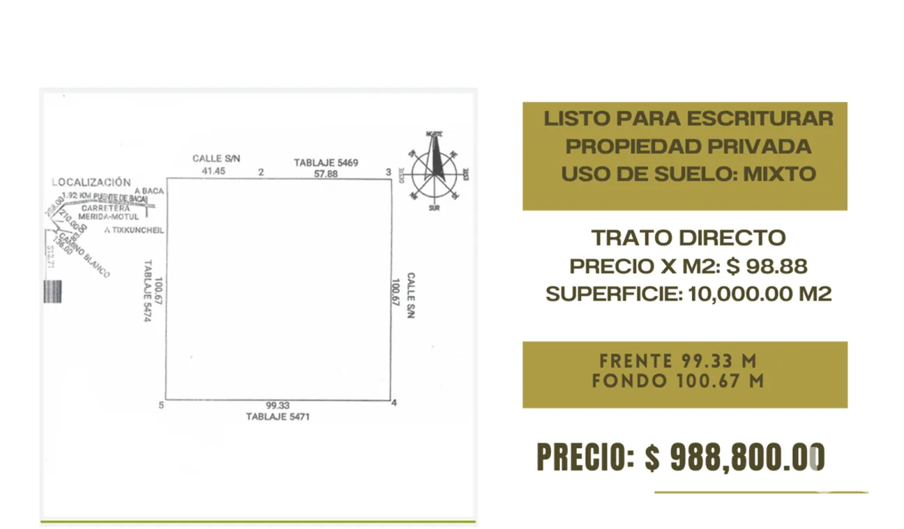 Terreno en Venta en Tixkuncheil, Baca, Yucatán | NEX-279520 | iad México | Foto 1 de 2