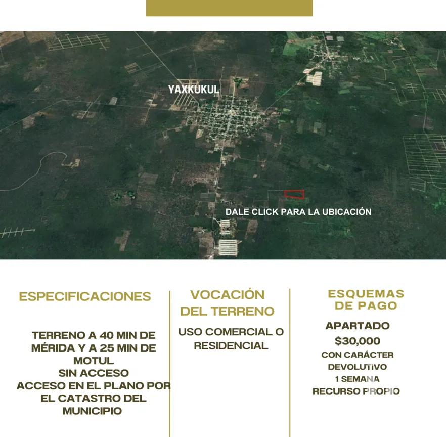 Terreno en Venta en Yaxkukul, Yaxkukul, Yucatán | NEX-279521 | iad México | Foto 2 de 2
