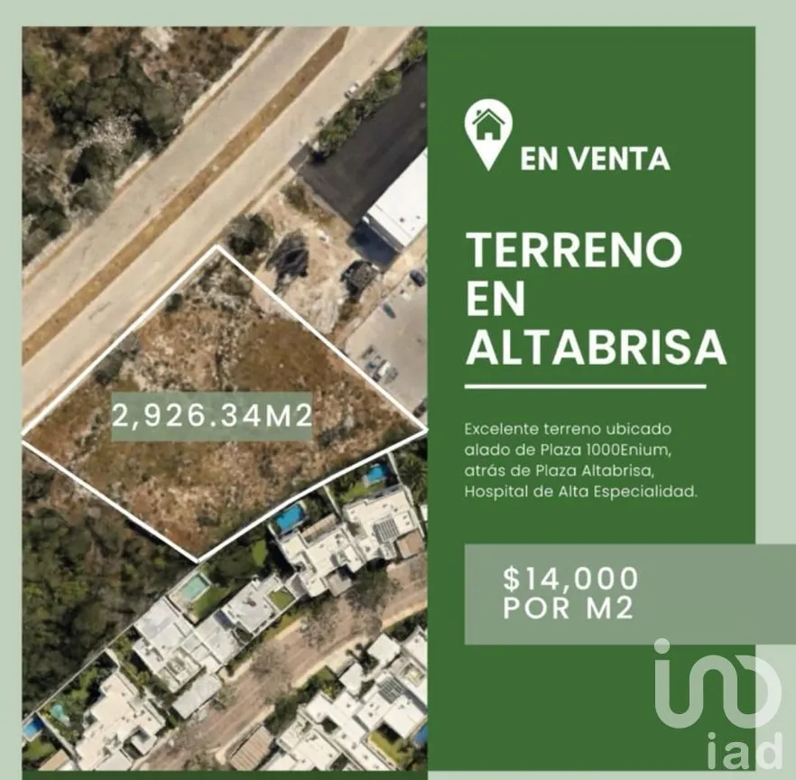 Terreno en Venta en Altabrisa, Mérida, Yucatán | NEX-279703 | iad México | Foto 1 de 3
