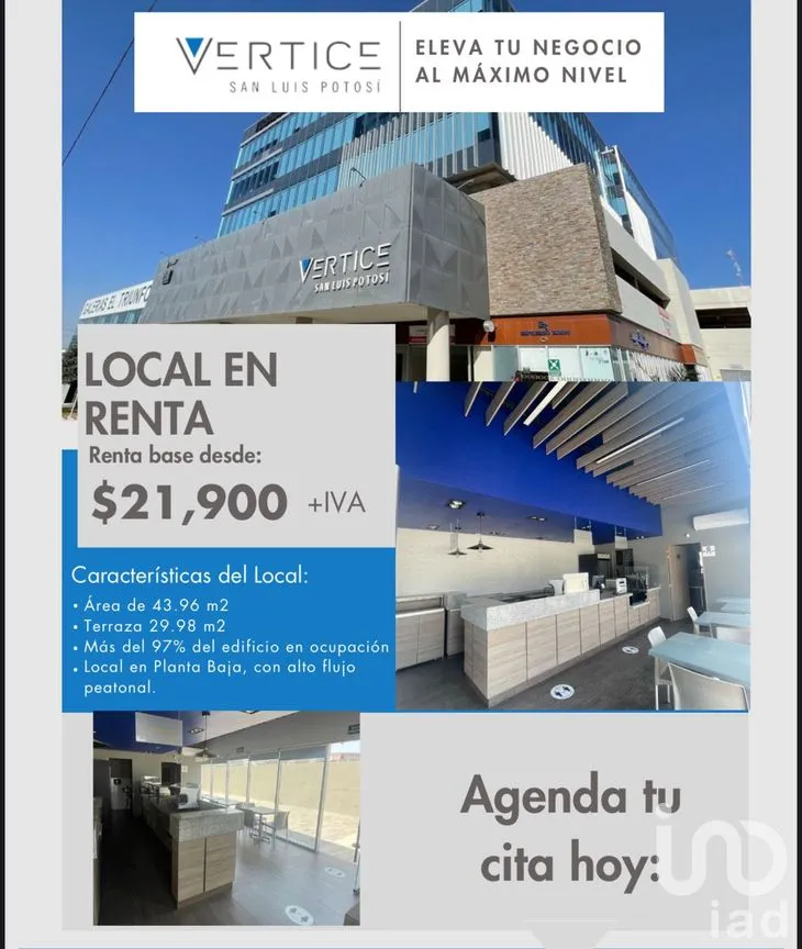 Local en Renta en Desarrollo del Pedregal, San Luis Potosí, San Luis Potosí | NEX-271585 | iad México | Foto 3 de 4