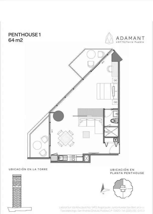 Departamento en Venta en San Bernardino Tlaxcalancingo, San Andrés Cholula, Puebla | NEX-266635 | iad México | Foto 2 de 21