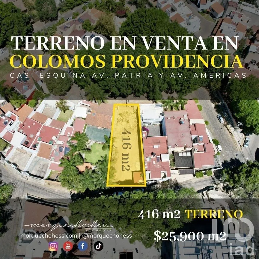 Terreno en Venta en Colomos Providencia, Guadalajara, Jalisco | NEX-229277 | iad México | Foto 3 de 13