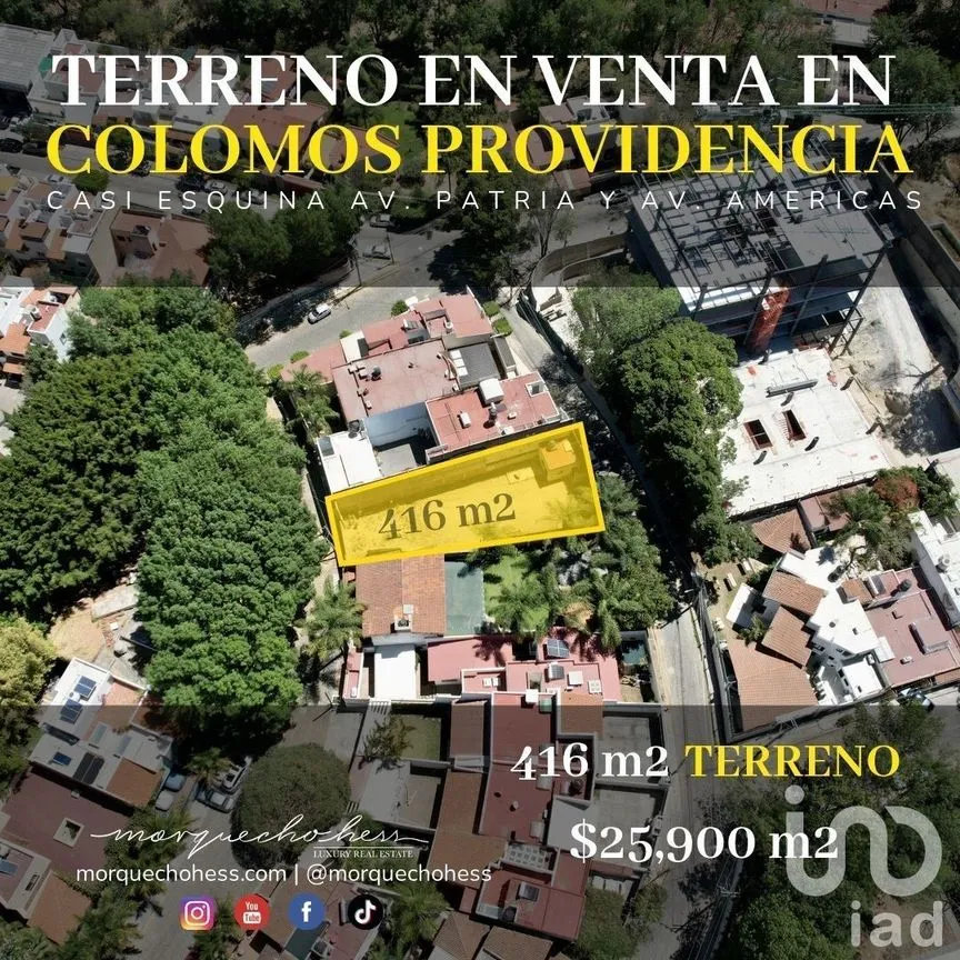 Terreno en Venta en Colomos Providencia, Guadalajara, Jalisco | NEX-229277 | iad México | Foto 4 de 13