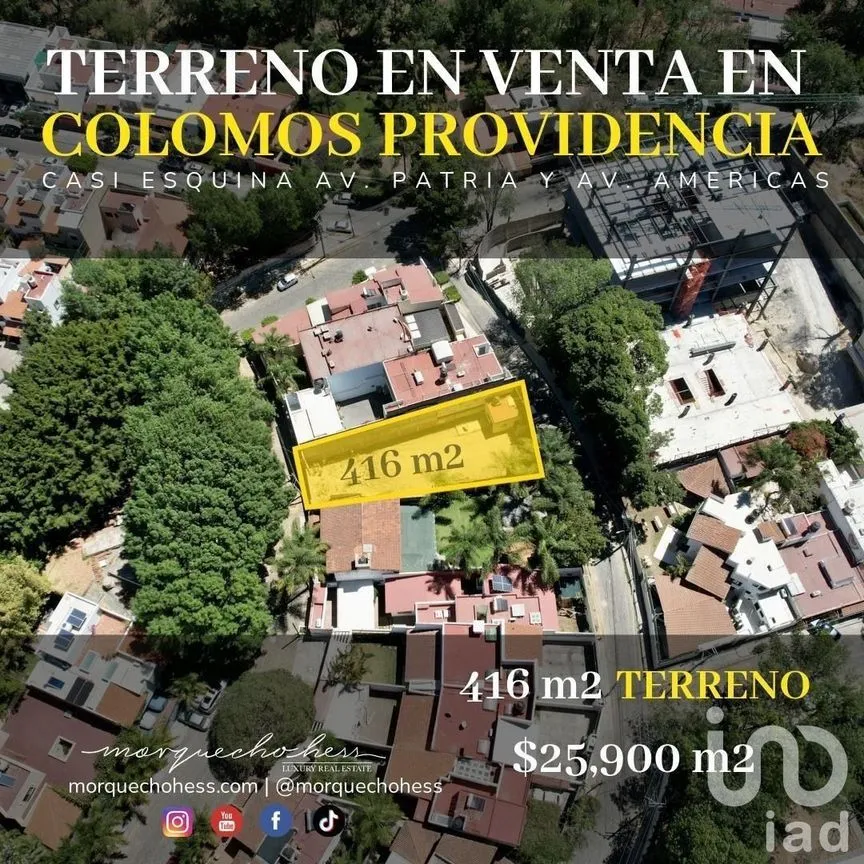 Terreno en Venta en Colomos Providencia, Guadalajara, Jalisco | NEX-229277 | iad México | Foto 10 de 13