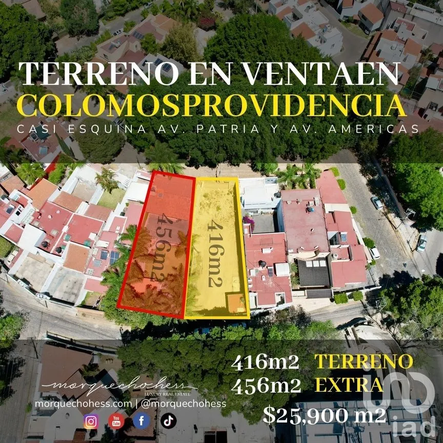 Terreno en Venta en Colomos Providencia, Guadalajara, Jalisco | NEX-270197 | iad México | Foto 2 de 2