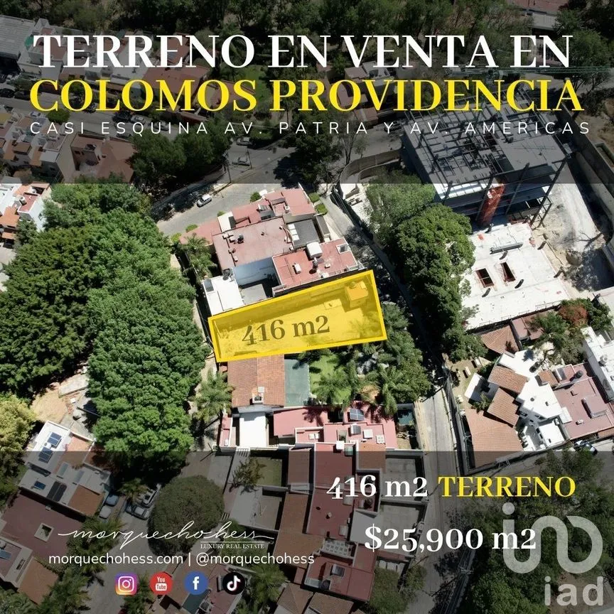 Terreno en Venta en Colomos Providencia, Guadalajara, Jalisco | NEX-274563 | iad México | Foto 4 de 13