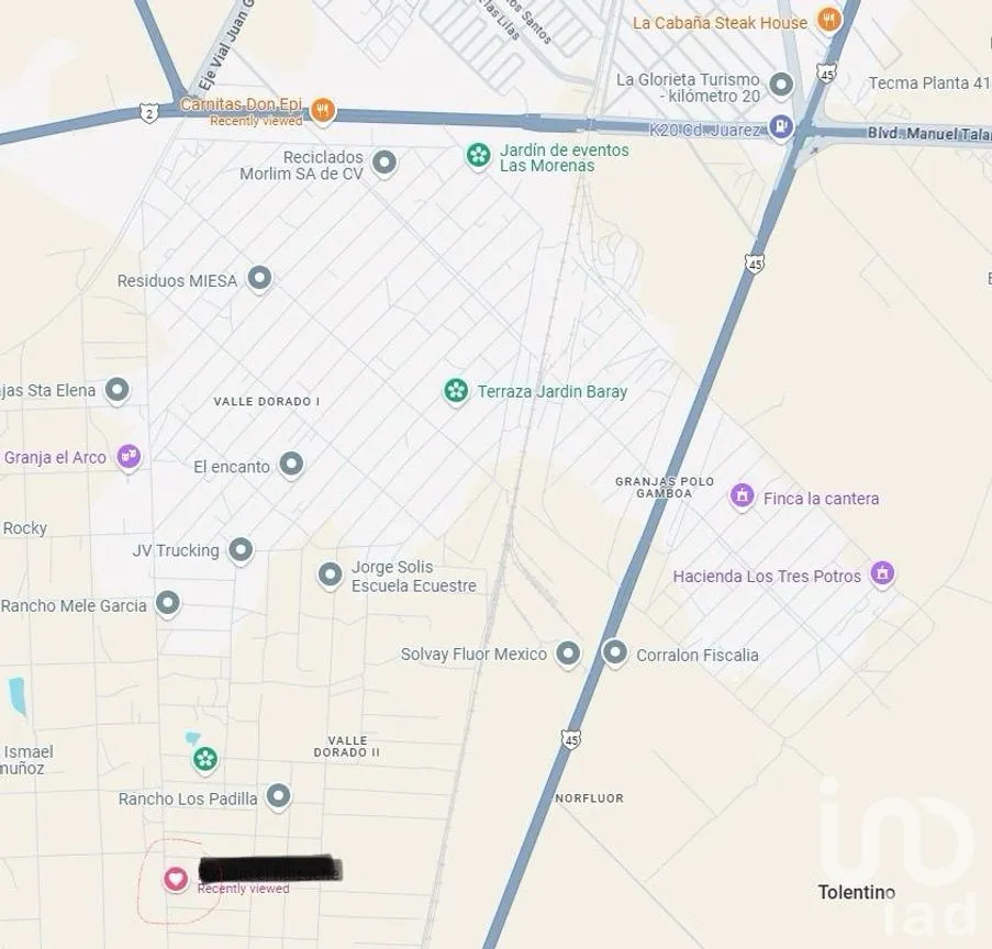 Terreno en Venta en Valle Dorado II, Juárez, Chihuahua | NEX-220458 | iad México | Foto 5 de 5