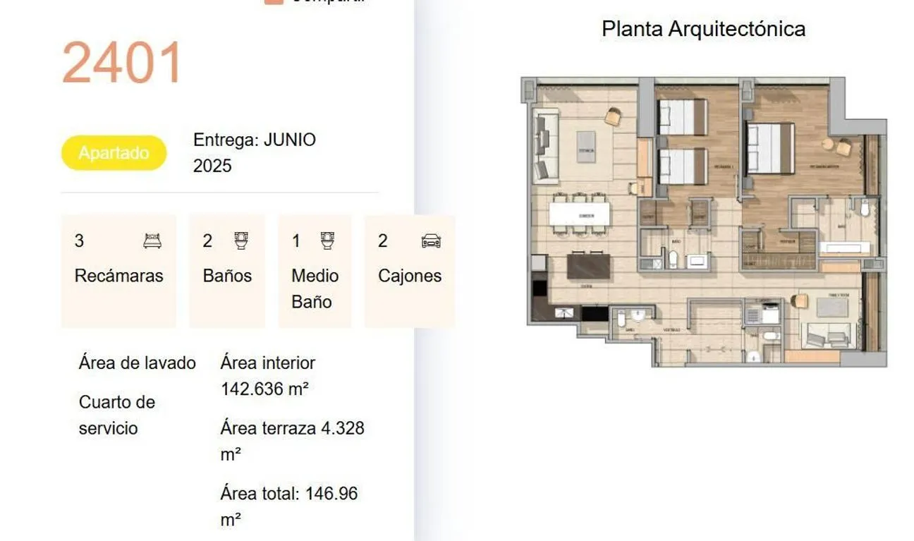 Departamento en Venta en Bosques de las Palmas, Huixquilucan, México | NEX-251222 | iad México | Foto 7 de 10