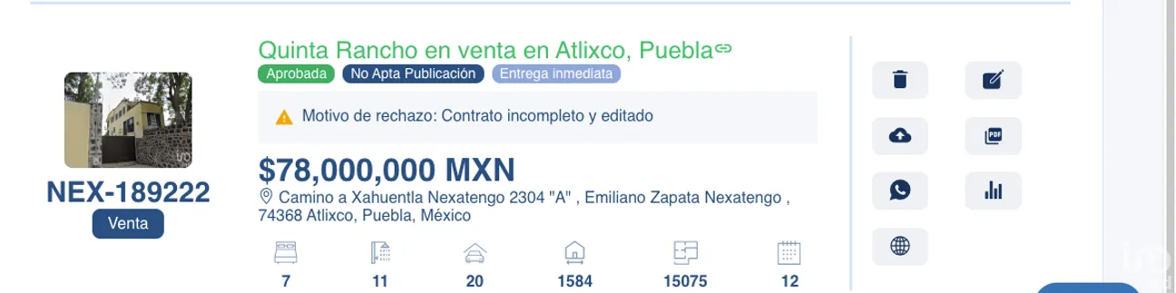 Terreno en Venta en Emiliano Zapata Nexatengo, Atlixco, Puebla