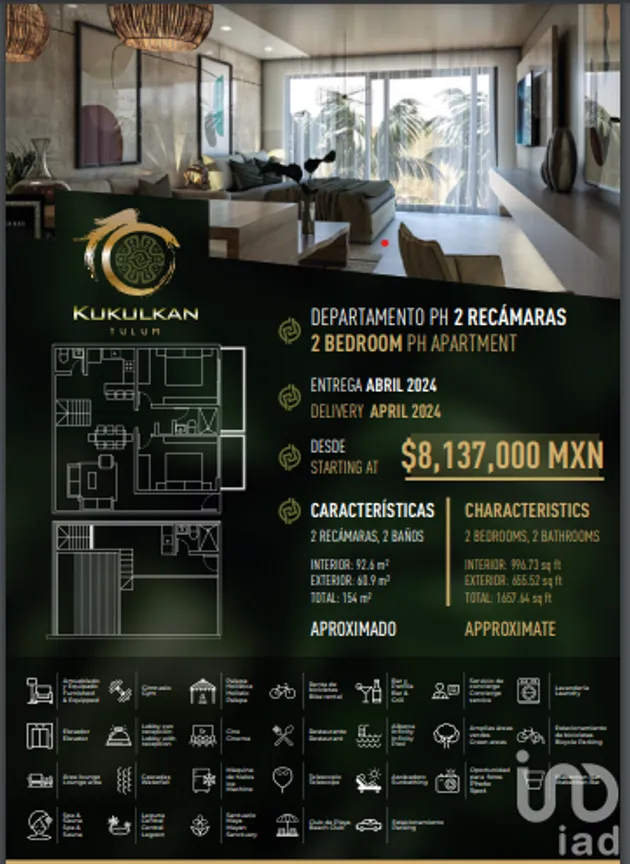 Departamento en Venta en Tulum Centro, Tulum, Quintana Roo | NEX-175539 | iad México | Foto 8 de 13