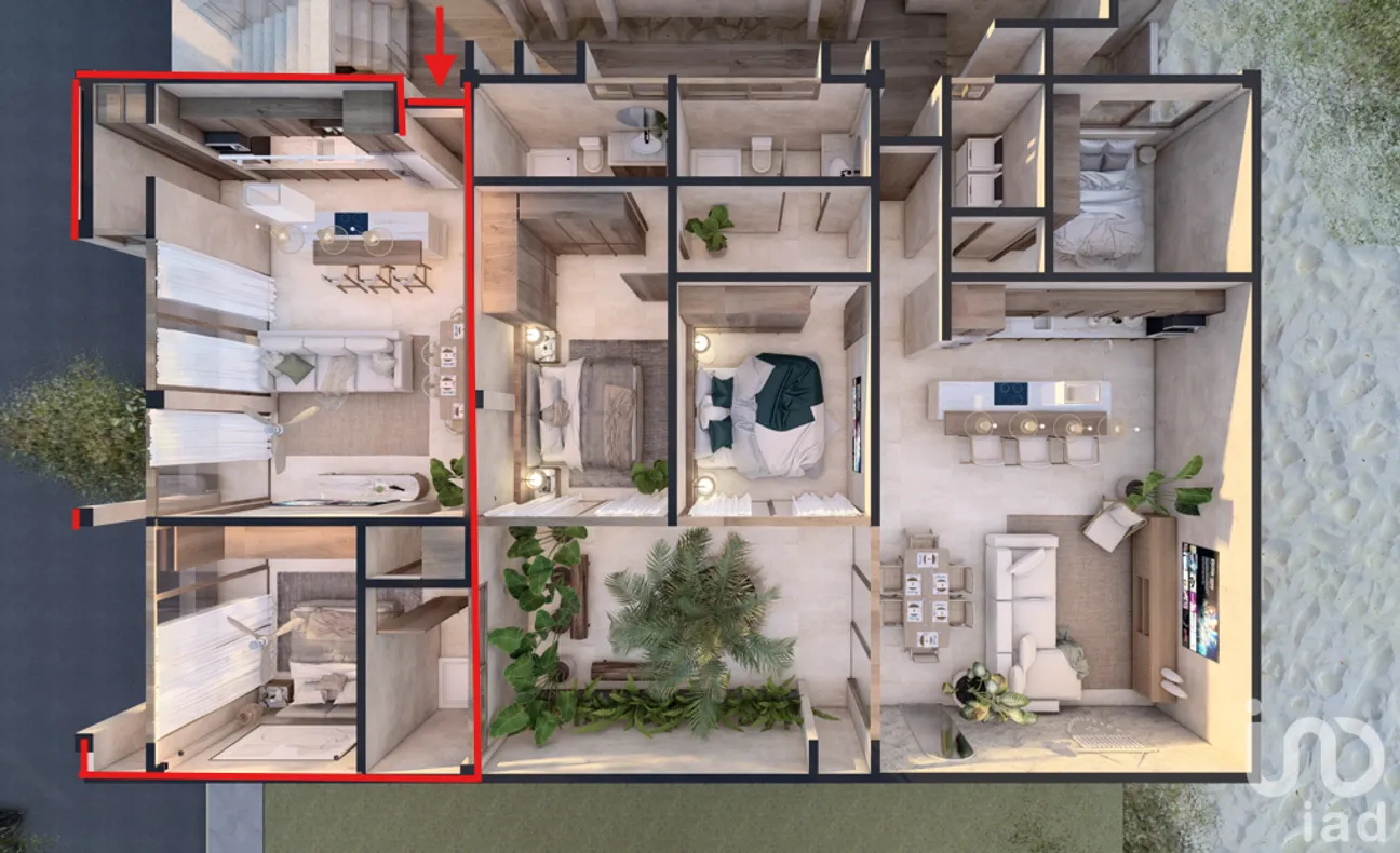 Departamento en Venta en Playa del Carmen Centro, Solidaridad, Quintana Roo | NEX-238373 | iad México | Foto 8 de 17